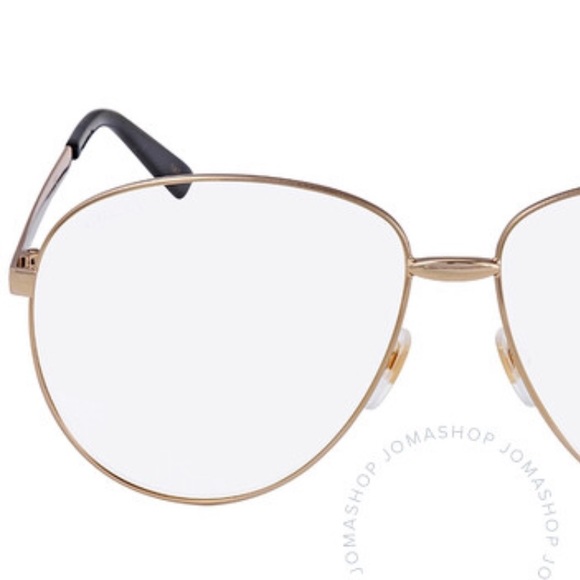Gucci Gold Oversized Aviator Eyeglasses frames - Picture 1 of 9